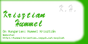 krisztian hummel business card